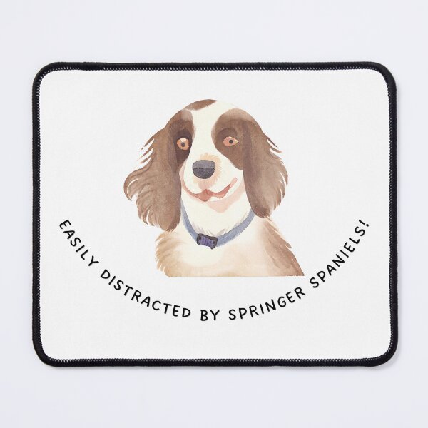 Item preview, Easily Distracted by Springer Spaniels - watercolor design designed and sold by I-Jest.