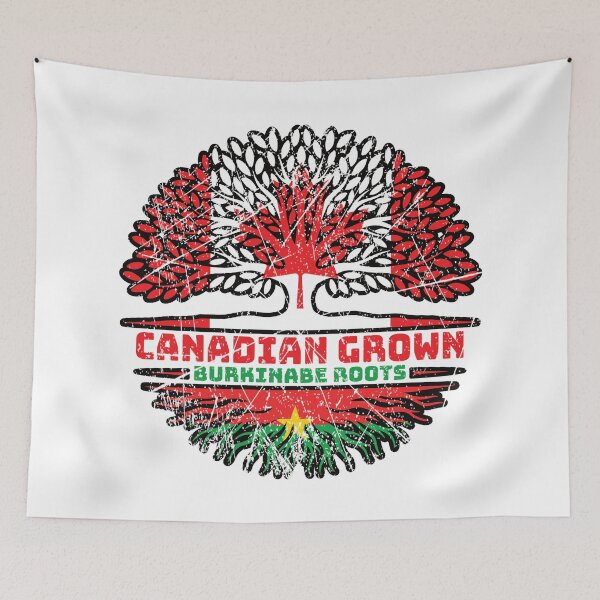 Item preview, Burkina Faso Burkinabe Canadian Canada Tree Roots Flag designed and sold by FlagX.