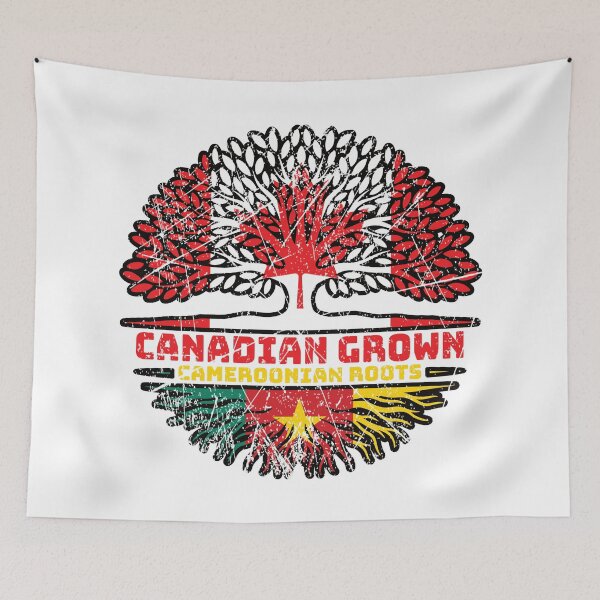 Item preview, Cameroon Cameroonian Canadian Canada Tree Roots Flag designed and sold by FlagX.