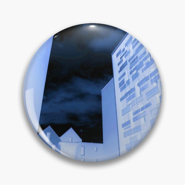 Item preview, Filtered photograph of night blue buildings designed and sold by Carré Comme Orange.