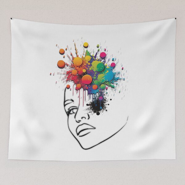 Item preview, Colourful Abstract Modern Line Art designed and sold by FrequencyV.