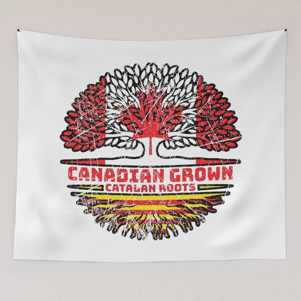 Item preview, Catalonia Catalan Canadian Canada Tree Roots Flag designed and sold by FlagX.