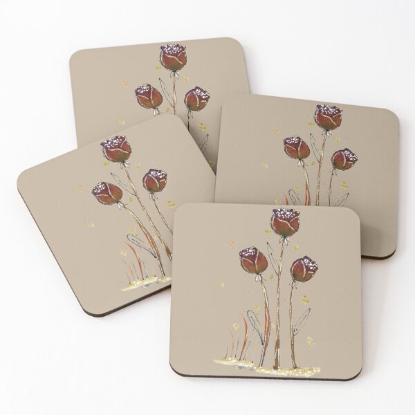 Item preview, Rusty Red Flowers Design designed and sold by HanliesArt.