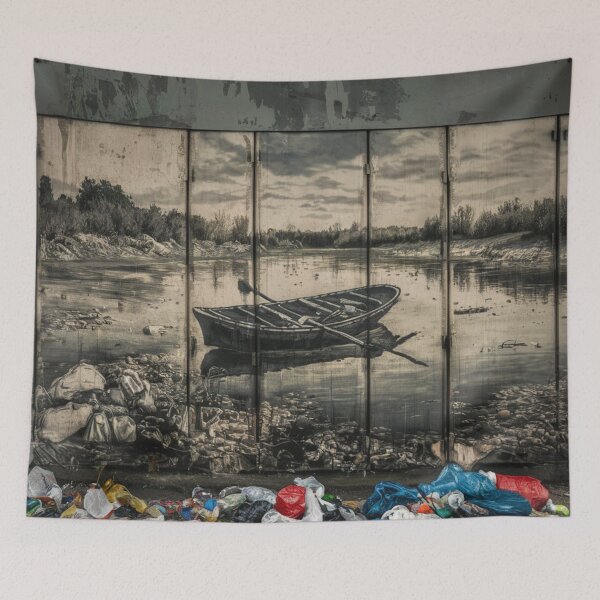Item preview, Boat Stencil Graffiti designed and sold by Bomax121.