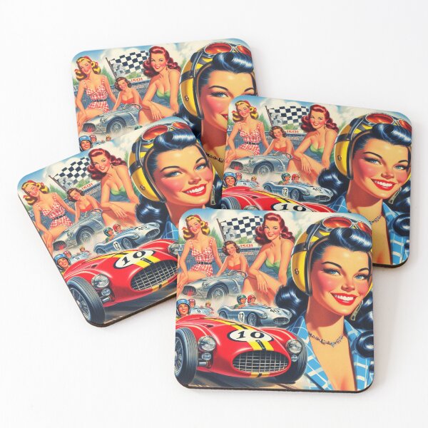 Item preview, Retro Racing Girls designed and sold by PulpVintage.