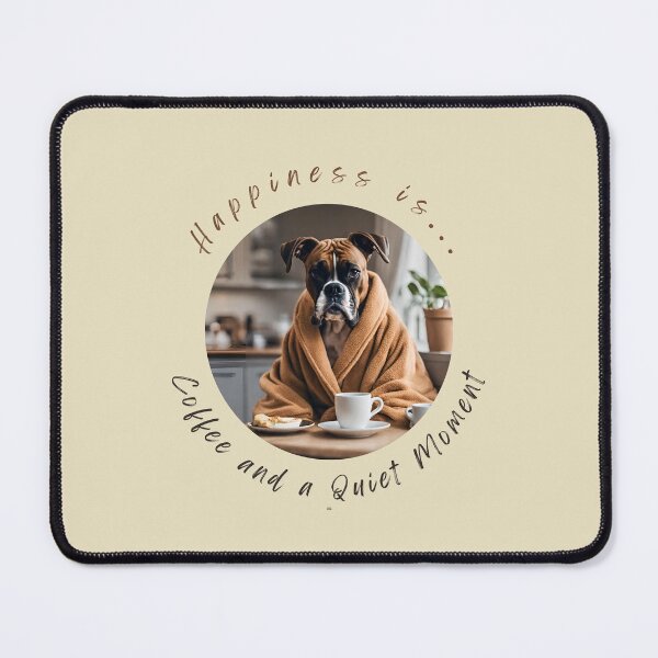 Item preview, Coffee With Boxer Dog and a Quiet Moment designed and sold by AnimalVibes.