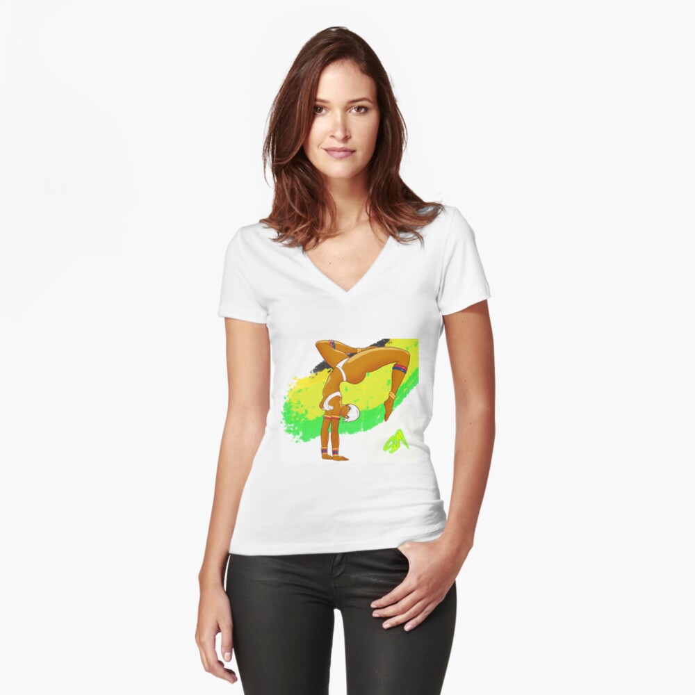Item preview, Fitted V-Neck T-Shirt designed and sold by Reflex76.