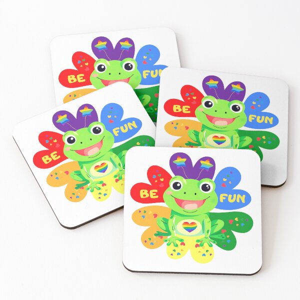 Item preview, Happy Frog Be Fun colorful cheerful positive message designed and sold by AtelierBodin.