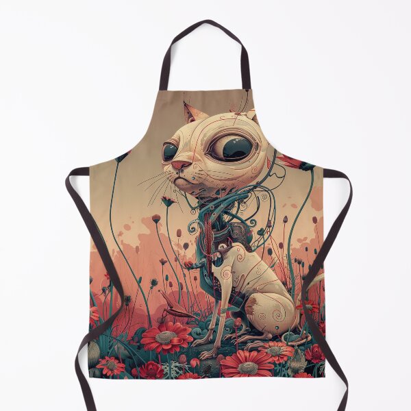 Item preview, Japanese cat and flowers, wall art illustration, ai art, manga cat, angry cat, modern poster designed and sold by David-CoBo.