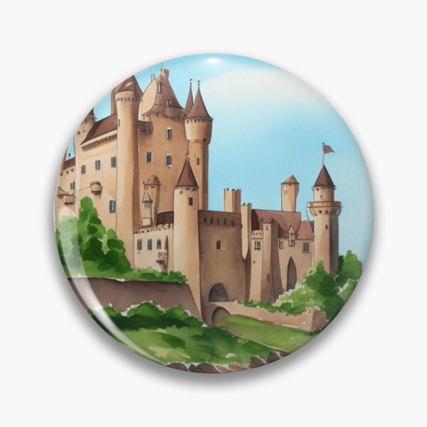 Item preview, Medieval Castle Watercolor Design designed and sold by TGAL2.