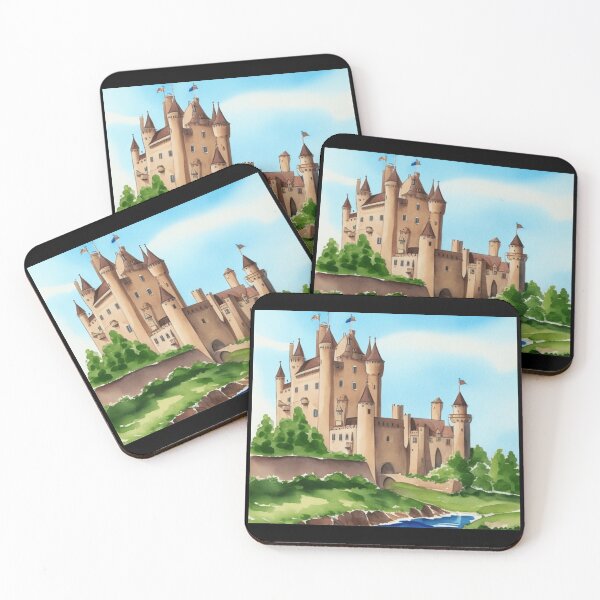 Item preview, Medieval Castle Watercolor Design designed and sold by TGAL2.
