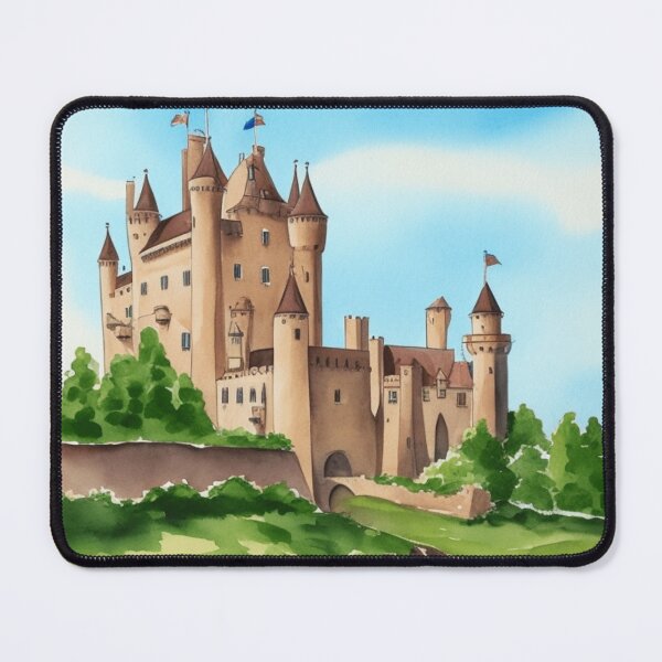 Item preview, Medieval Castle Watercolor Design designed and sold by TGAL2.