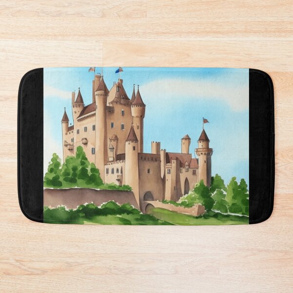Item preview, Medieval Castle Watercolor Design designed and sold by TGAL2.