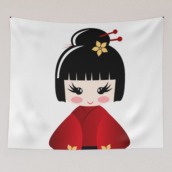 Item preview, Geisha Doll in red Dress designed and sold by ArtandBeauty-UK.