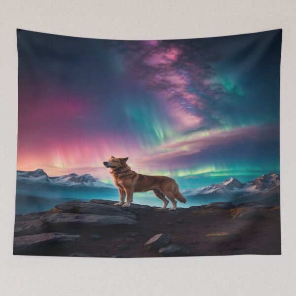 Item preview, Dog under Galactic Sky designed and sold by Enchanting Art Vista.