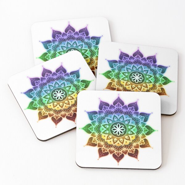 Item preview, Mandala of Chakras in the 7 colors of the rainbow designed and sold by Audrey Janvier | AJD.