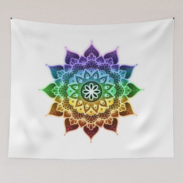 Item preview, Mandala of Chakras in the 7 colors of the rainbow designed and sold by Audrey Janvier | AJD.