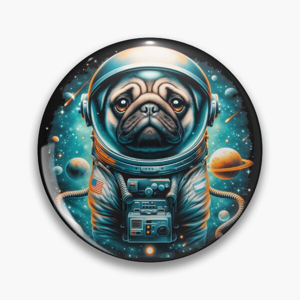 Item preview, SpacePug: The Pug who Conquered the Moon designed and sold by studiobrazuka.