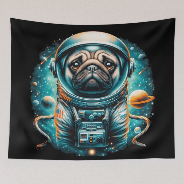 Item preview, SpacePug: The Pug who Conquered the Moon designed and sold by studiobrazuka.