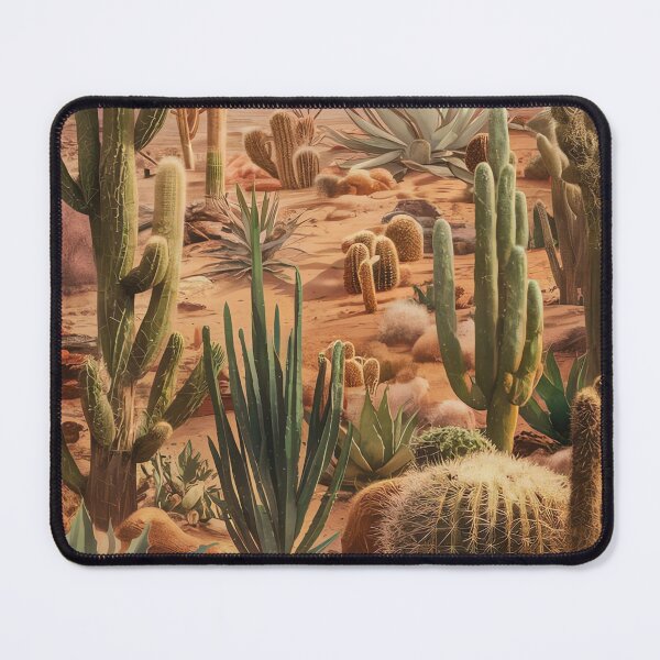 Item preview, Desert Cactus Sunrise Art, Southwestern Landscape designed and sold by WILDEVIOLET.