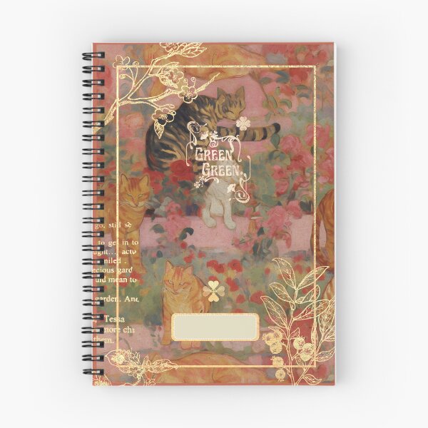 Aperçu de l'œuvre GreenGreen Baunnie Clover Collection Grand-mère's Weird Cats Notebook04 créée et vendue par baunnie.