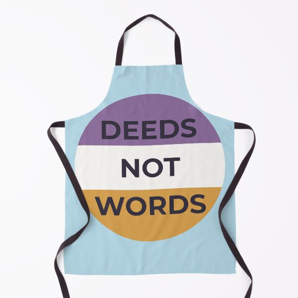 Item preview, Suffragette Deeds Not Words Quote Round designed and sold by LoveLittleRobin.