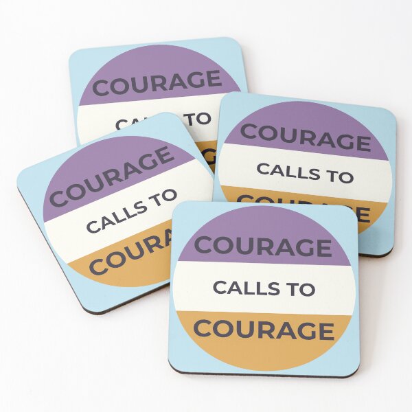 Item preview, Courage Calls To Courage Feminist Quote Round designed and sold by LoveLittleRobin.