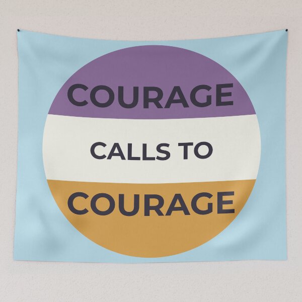 Item preview, Courage Calls To Courage Feminist Quote Round designed and sold by LoveLittleRobin.