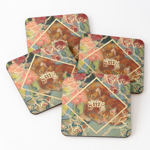 Item preview, Posavasos GreenGreen Baunnie Clover Collection Los gatos raros de la abuela05 designed and sold by baunnie.