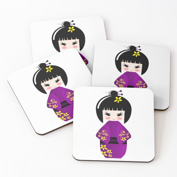 Item preview, Geisha Doll in Purple Dress designed and sold by ArtandBeauty-UK.