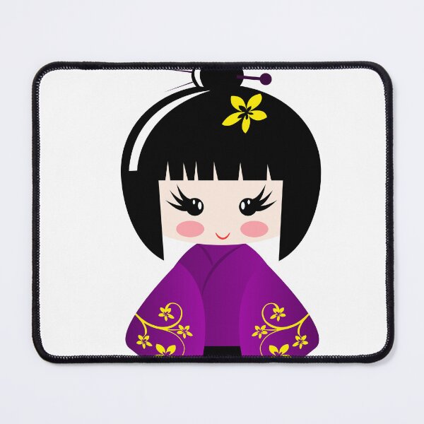 Item preview, Geisha Doll in Purple Dress designed and sold by ArtandBeauty-UK.