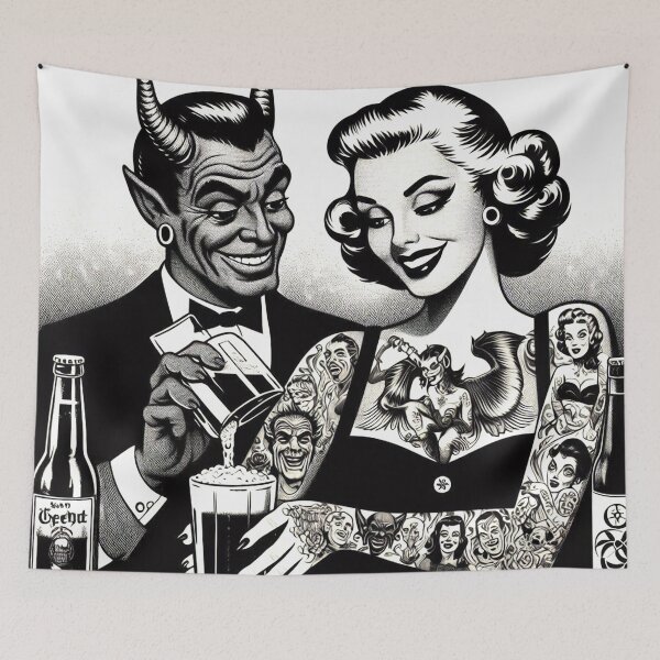 Item preview, Devil Beer designed and sold by PulpVintage.