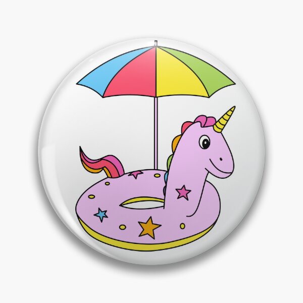 Item preview, Pink funny Unicorn and colorful Umbrella designed and sold by micarto.