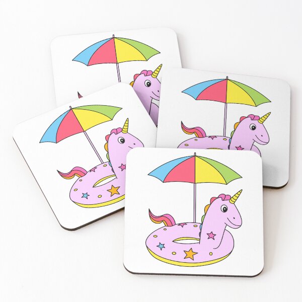 Item preview, Pink funny Unicorn and colorful Umbrella designed and sold by micarto.