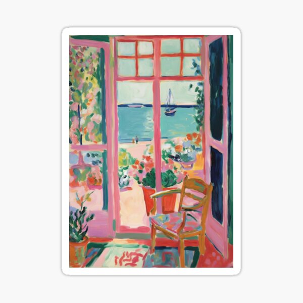 Item preview, Matisse Style, Mediterranean, Open Window, Pastel designed and sold by ArtHouseNiklas.