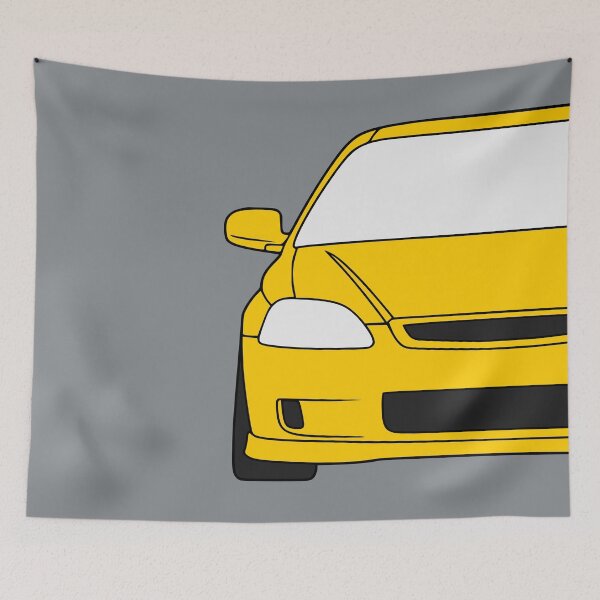 Item preview, Honda Civic EJ EK EN coupe yellow designed and sold by EdimDesign.