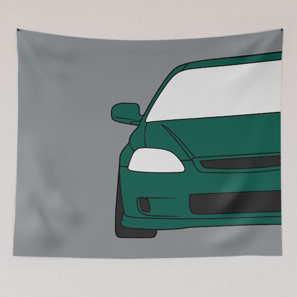Item preview, Honda Civic EJ EK EN coupe bottle green designed and sold by EdimDesign.