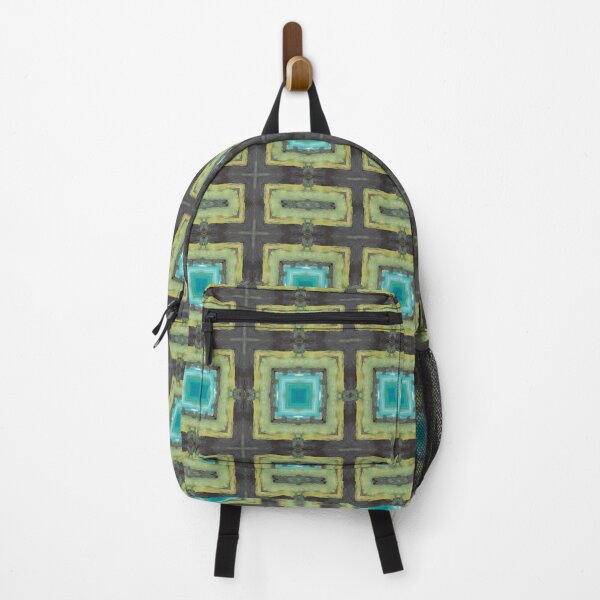 Item preview, Green and Black Painterly Kaleidoscope Pattern - Blocks designed and sold by Nikki Fortuin Arts & Crafts.