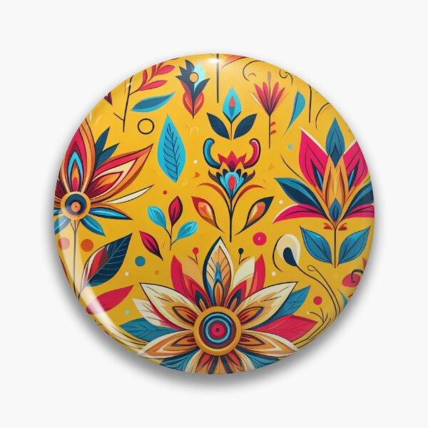 Item preview, Scandinavian Folk Art floral pattern  designed and sold by FOLK ART FUSION.