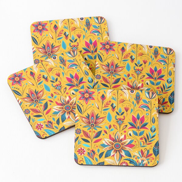 Item preview, Scandinavian Folk Art floral pattern  designed and sold by FOLK ART FUSION.