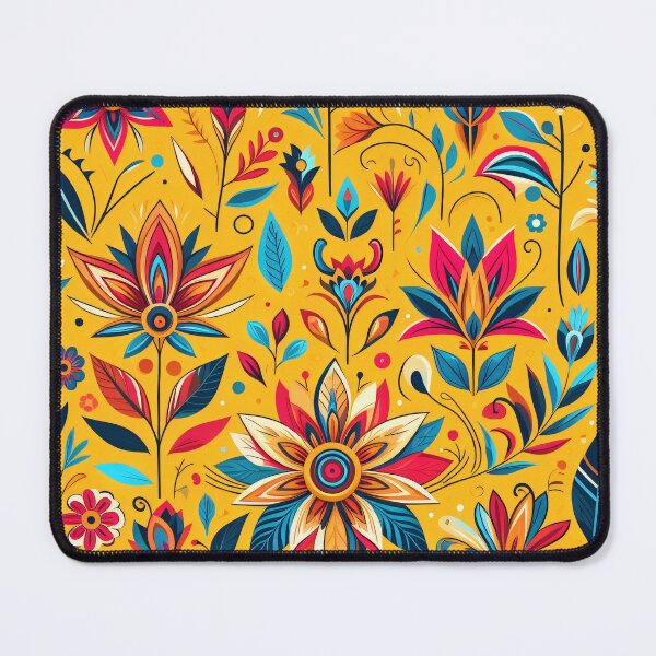 Item preview, Scandinavian Folk Art floral pattern designed and sold by FOLK ART FUSION.