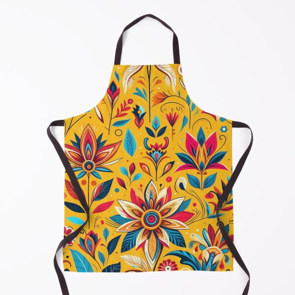 Item preview, Scandinavian Folk Art floral pattern designed and sold by FOLK ART FUSION.