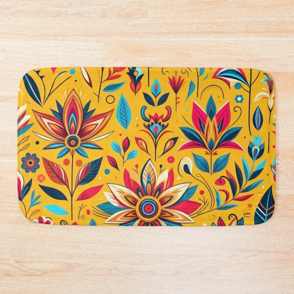 Item preview, Scandinavian Folk Art floral pattern  designed and sold by FOLK ART FUSION.
