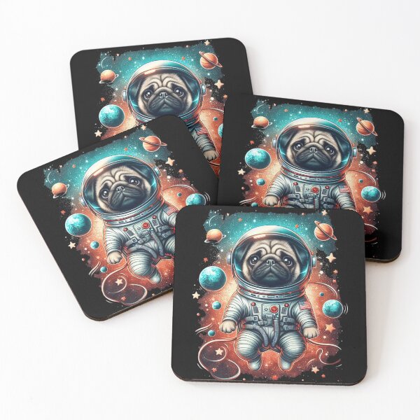 Item preview, The Pug who Conquered the Moon designed and sold by studiobrazuka.