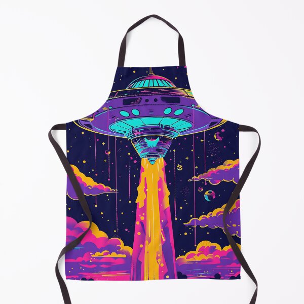 Item preview, Neon UFO Cow Abduction designed and sold by FrostyForge.