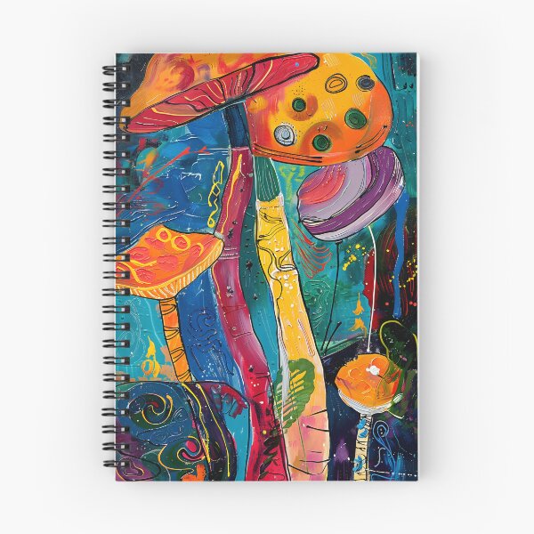 Item preview, Whimsical Mushroom Wonderland- Vibrant Colors and Dynamic Patterns Generative AI designed and sold by OlfactoART Studio.
