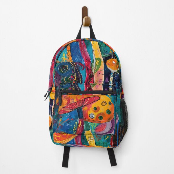 Item preview, Whimsical Mushroom Wonderland- Vibrant Colors and Dynamic Patterns Generative AI designed and sold by OlfactoART Studio.