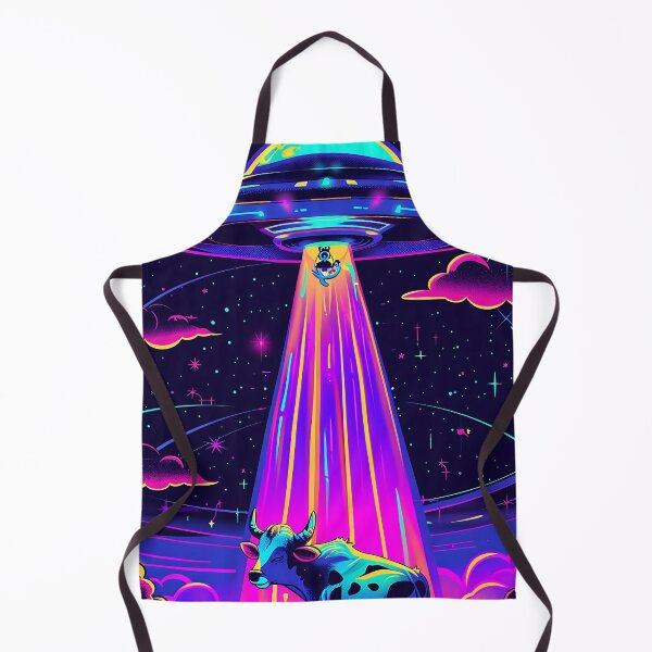 Item preview, Neon UFO Cow Abduction designed and sold by FrostyForge.