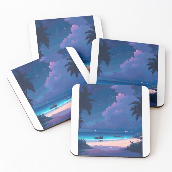 Item preview, Evening at the beach - Pixel art designed and sold by octoboobs.