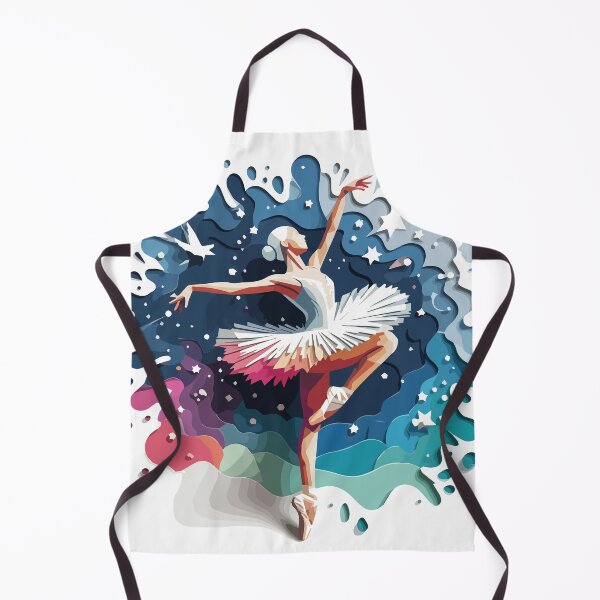 Item preview, Ballerina and blue splash in 3D cut-out style designed and sold by Hot-Proper-Tees.